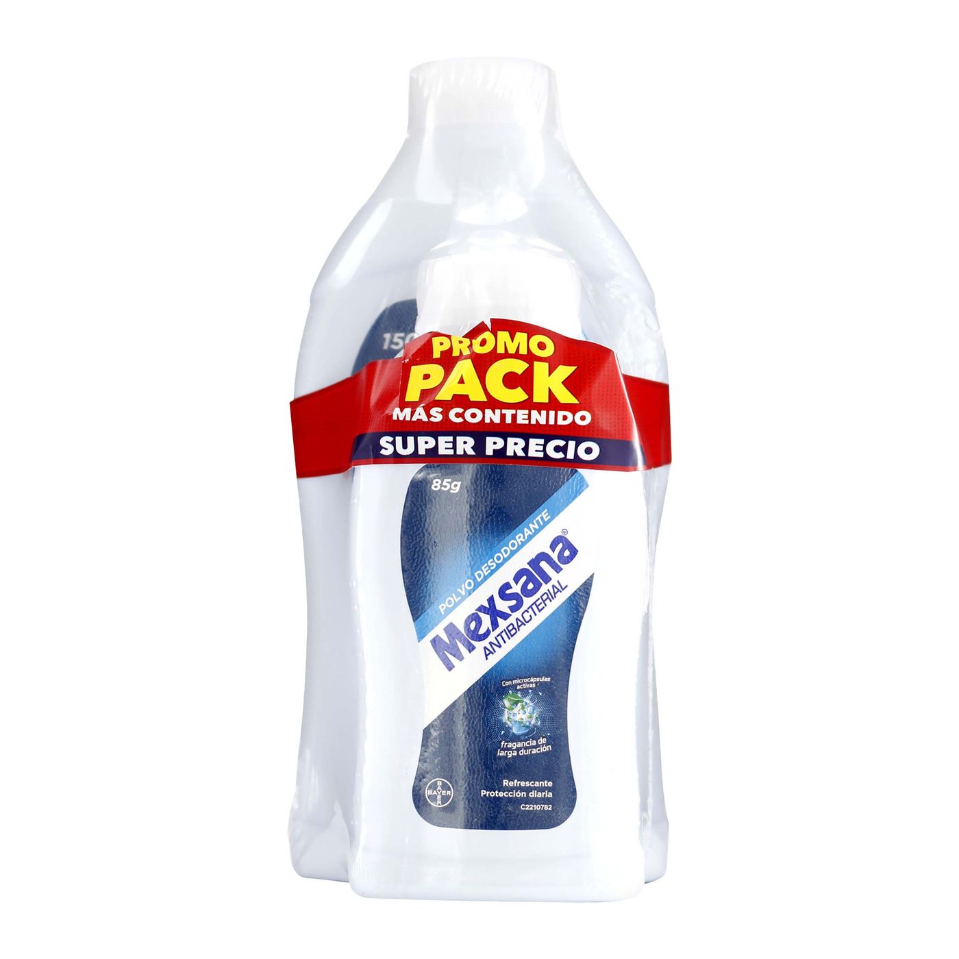 PromoPack Talco Desodorante Mexsana Antibacterial Bayer Frasco x 150g + 85g