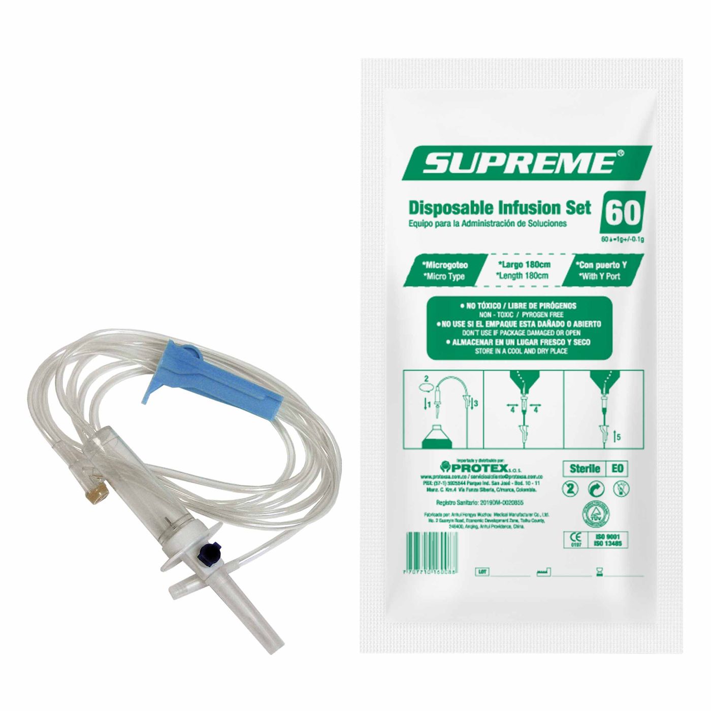 Equipo de Venoclisis Microgoteo 60g Supreme Paquete x 1 Und