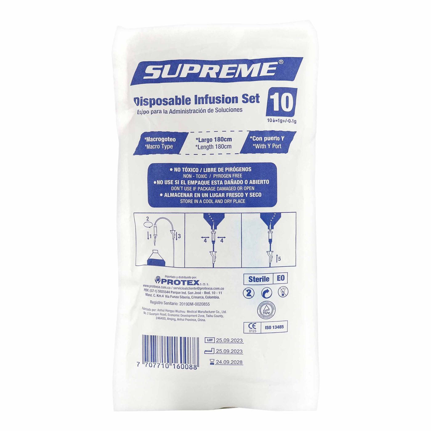 Equipo para la Administración de Soluciones Supreme 10 Gotas Paquete x 1 Ud