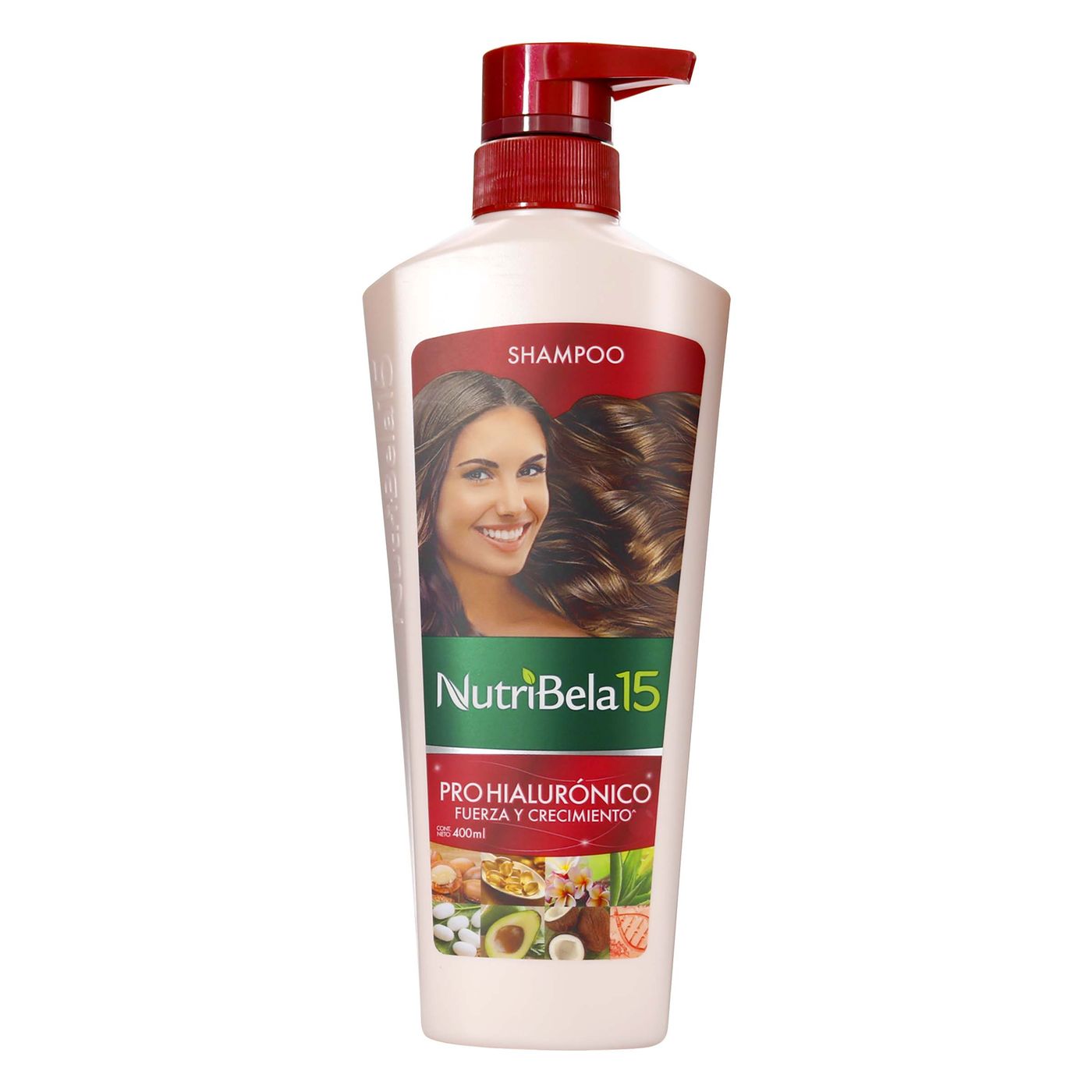 Shampoo Prohialurónico Fuerza y Crecimiento Nutribela 15 Frasco x 400 mL