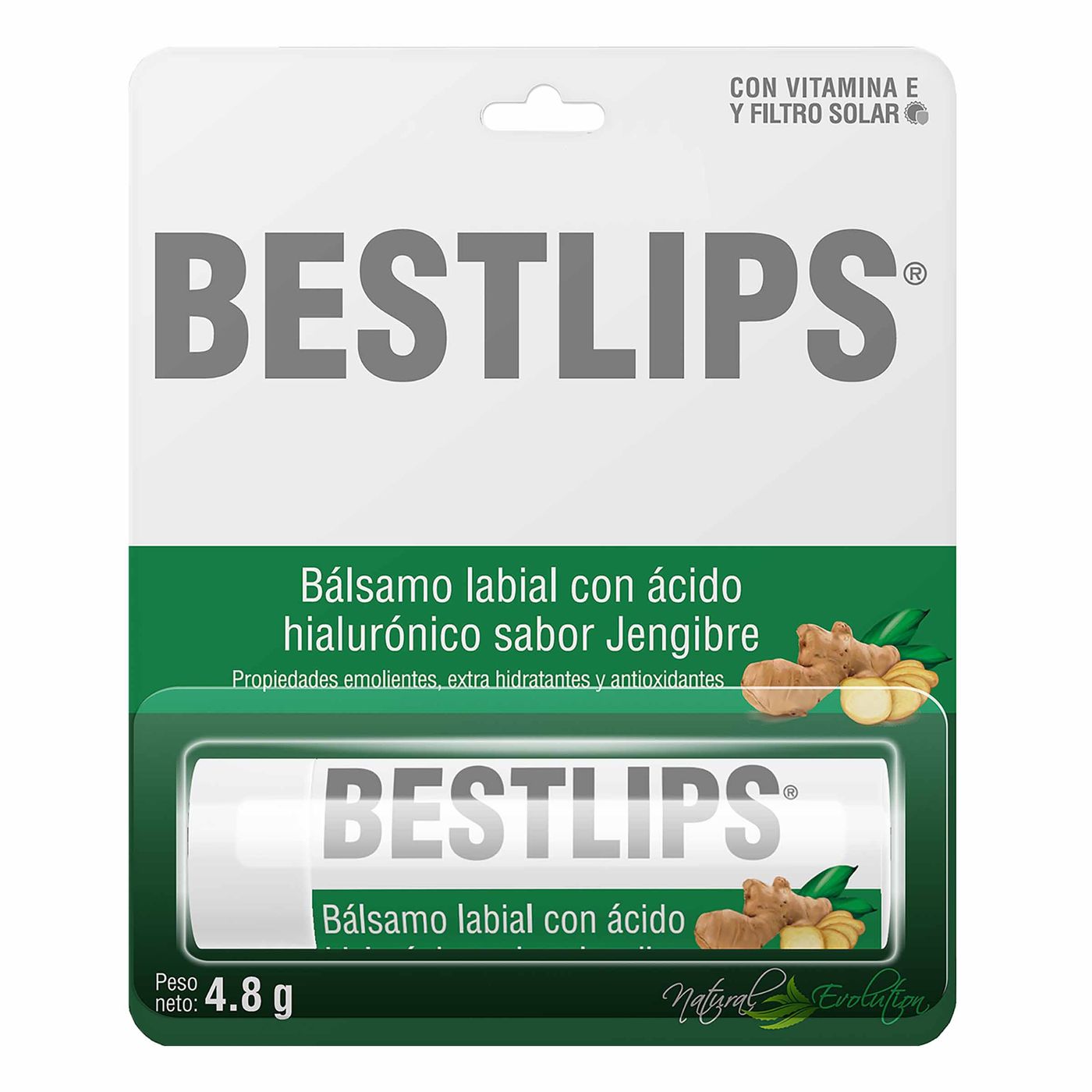 Bálsamo con Ácido Hialurónico Bestlips Sabor Jengibre x 4.8 g