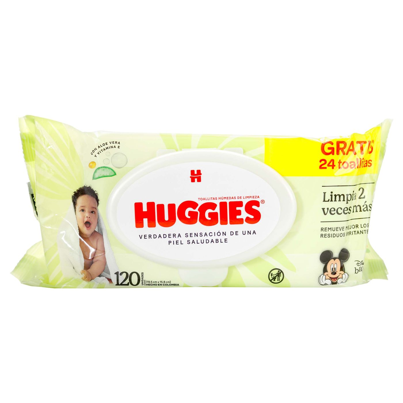 Toallitas Humedas Limpieza Efectiva Pag 96 Llv 120 Huggies Paquete x 120 Unds