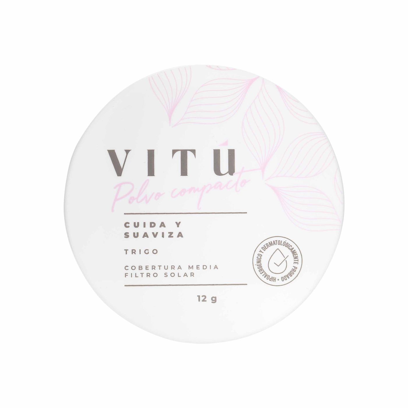 Polvo Compacto Trigo y Filtro Solar 02 Avellana Vitú Frasco x 12g