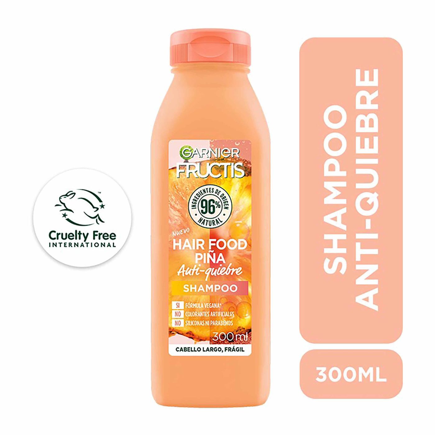 Shampoo Fructis Hair Food Piña Anti-Quiebre Garnier Frasco x 300 mL