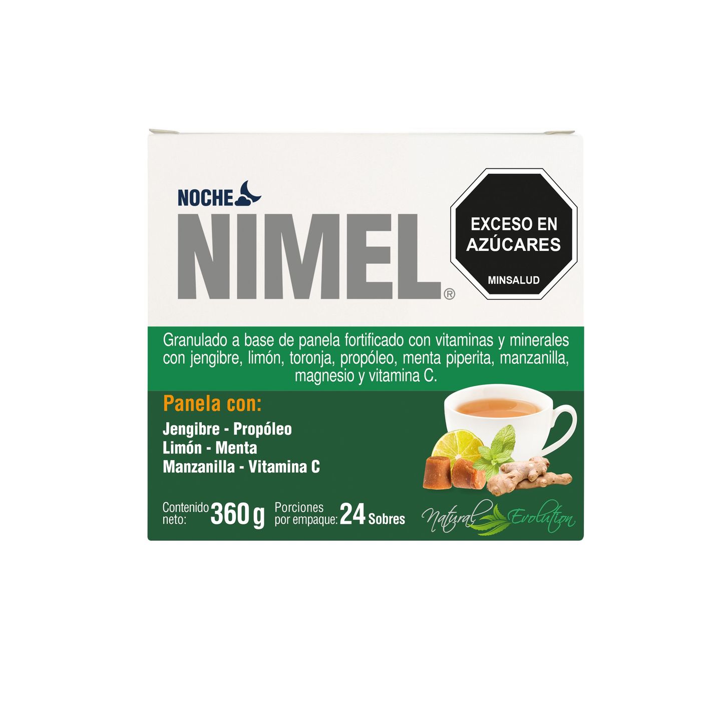 Granulado a Base de Panera Noche Nimel Caja x 24 Sobres